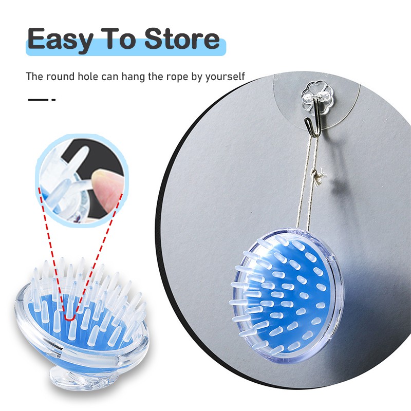 (🎅HOT SALE - 48% OFF)Silicone Shampoo Massage Brush, BUY 2 GET 2 FREE NOW)