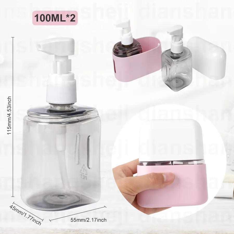 🎁2024 Hot Sale🎁 Mini Shampoo Dispenser Portable Travel Bottle Set