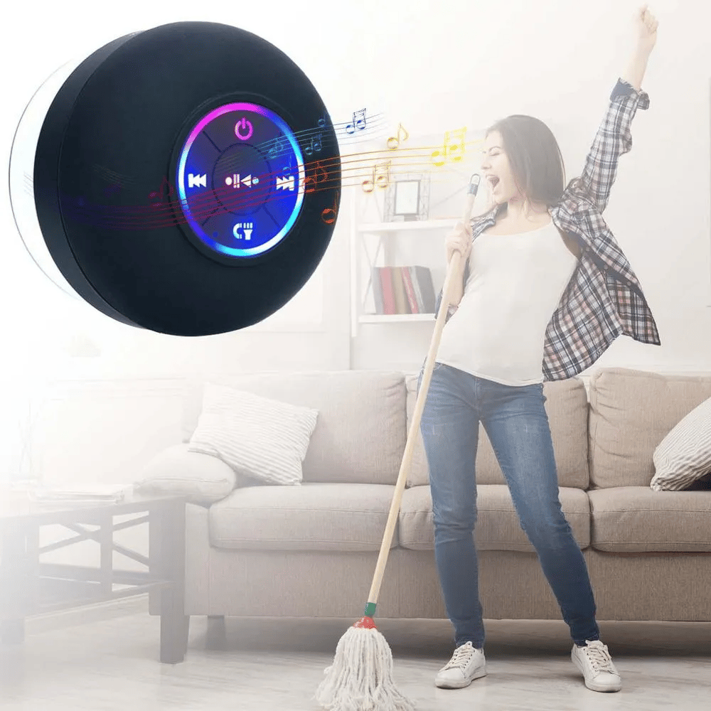 Letzter Tag 50% RABATT -Wasserdichte kabellose Bluetooth-Lautsprecher für das Badezimmer mit LED-Licht