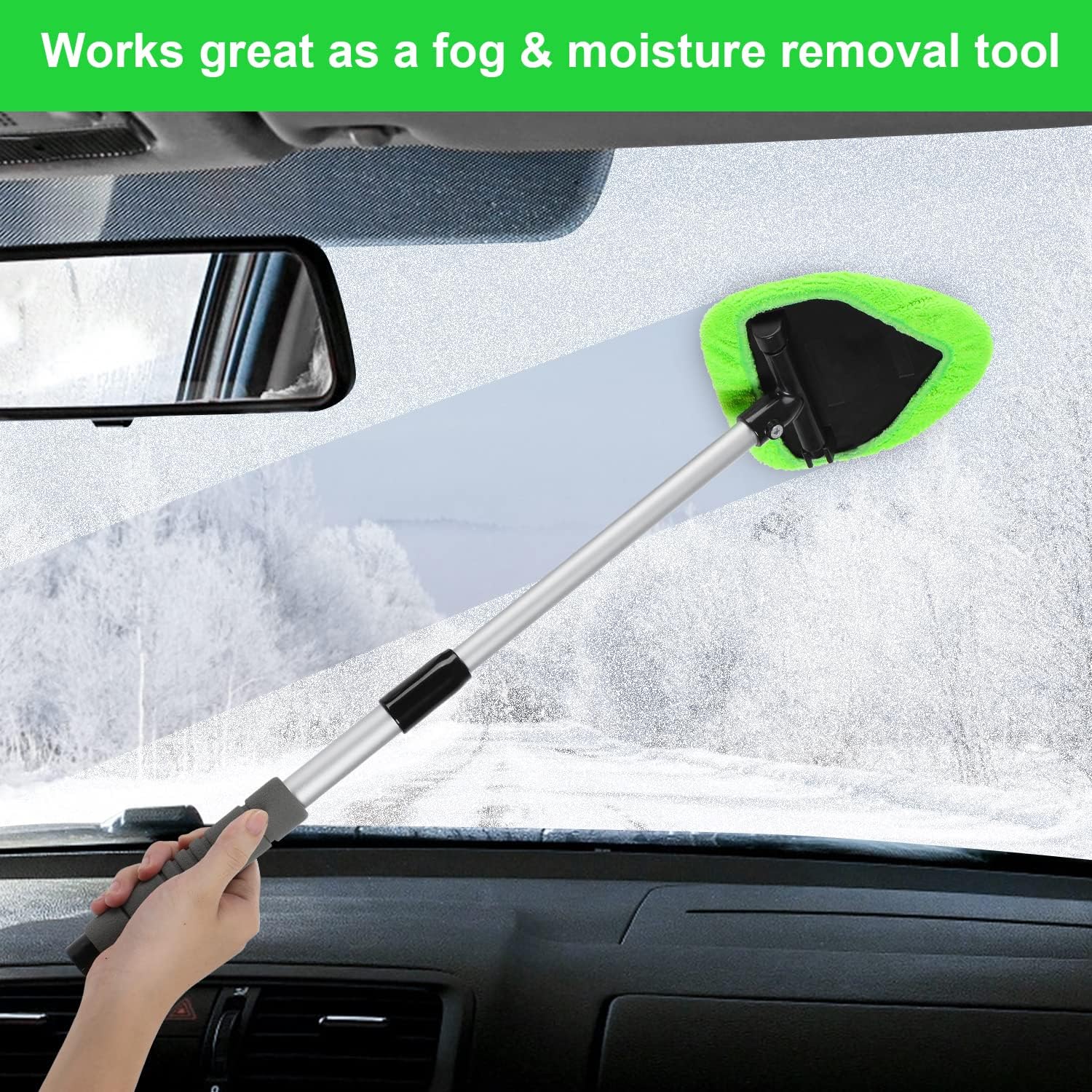 🔥Last Day Promotion 50% OFF🔥Microfiber Car Windshield Cleaning Tool with Extendable Handle