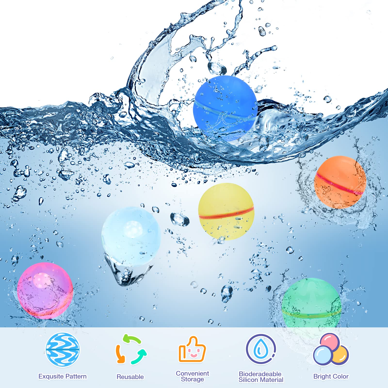 🔥Summer Hot sale--60%OFF🤽‍Reusable self sealing water balloons(Buy 6 Save $10)