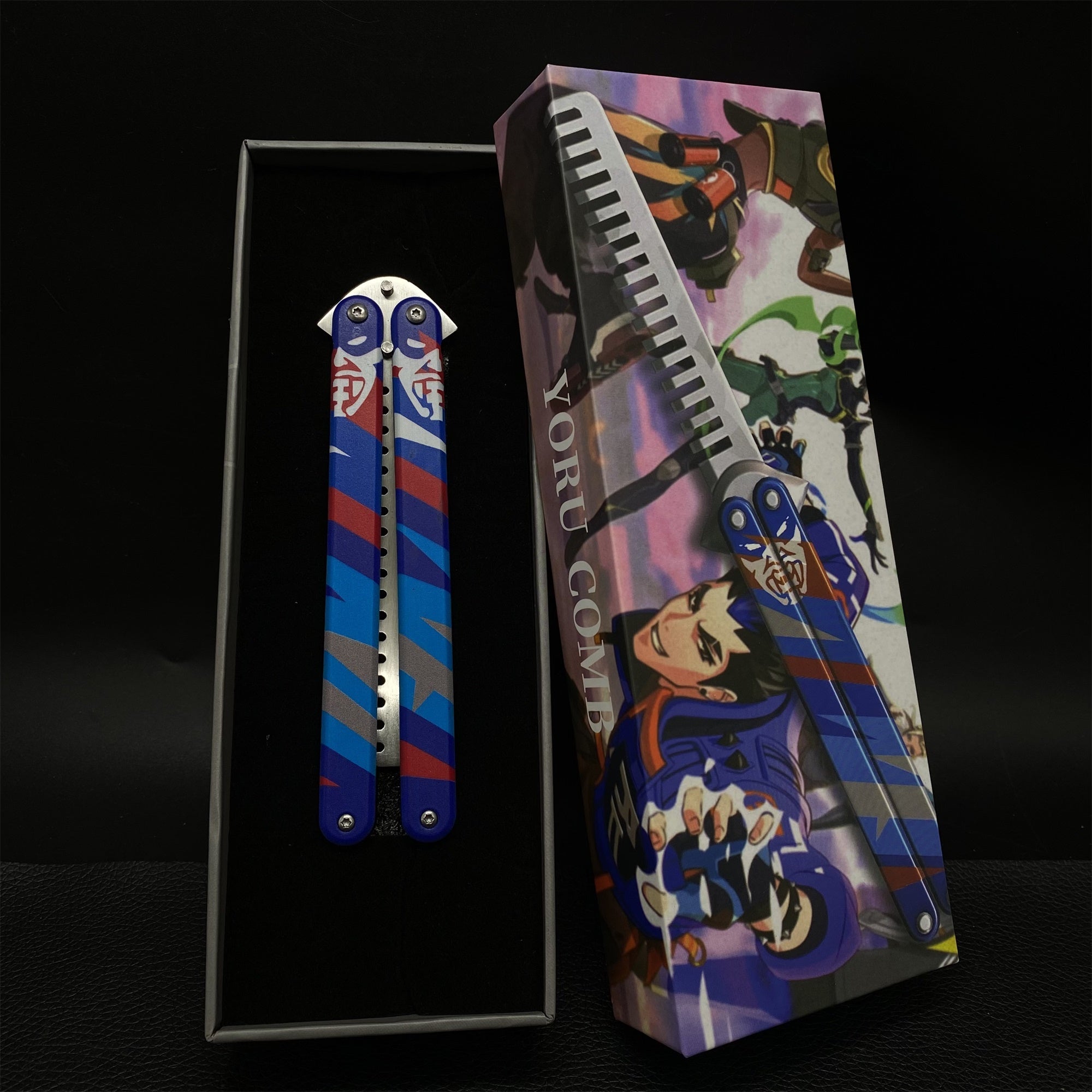 Blunt Blade Stainless Steel Yoru Comb Balisong Butterfly Trainer