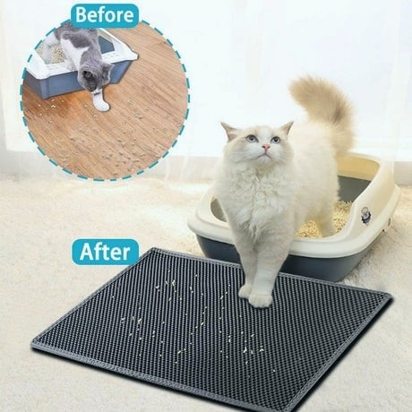 (🎅Early Christmas Sale- 48% OFF)Non-Slip Cat Litter Mat (URINE PROOF)
