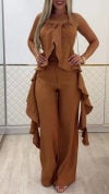 Women's Round Neck Halter Neck Irregular Casual Suit