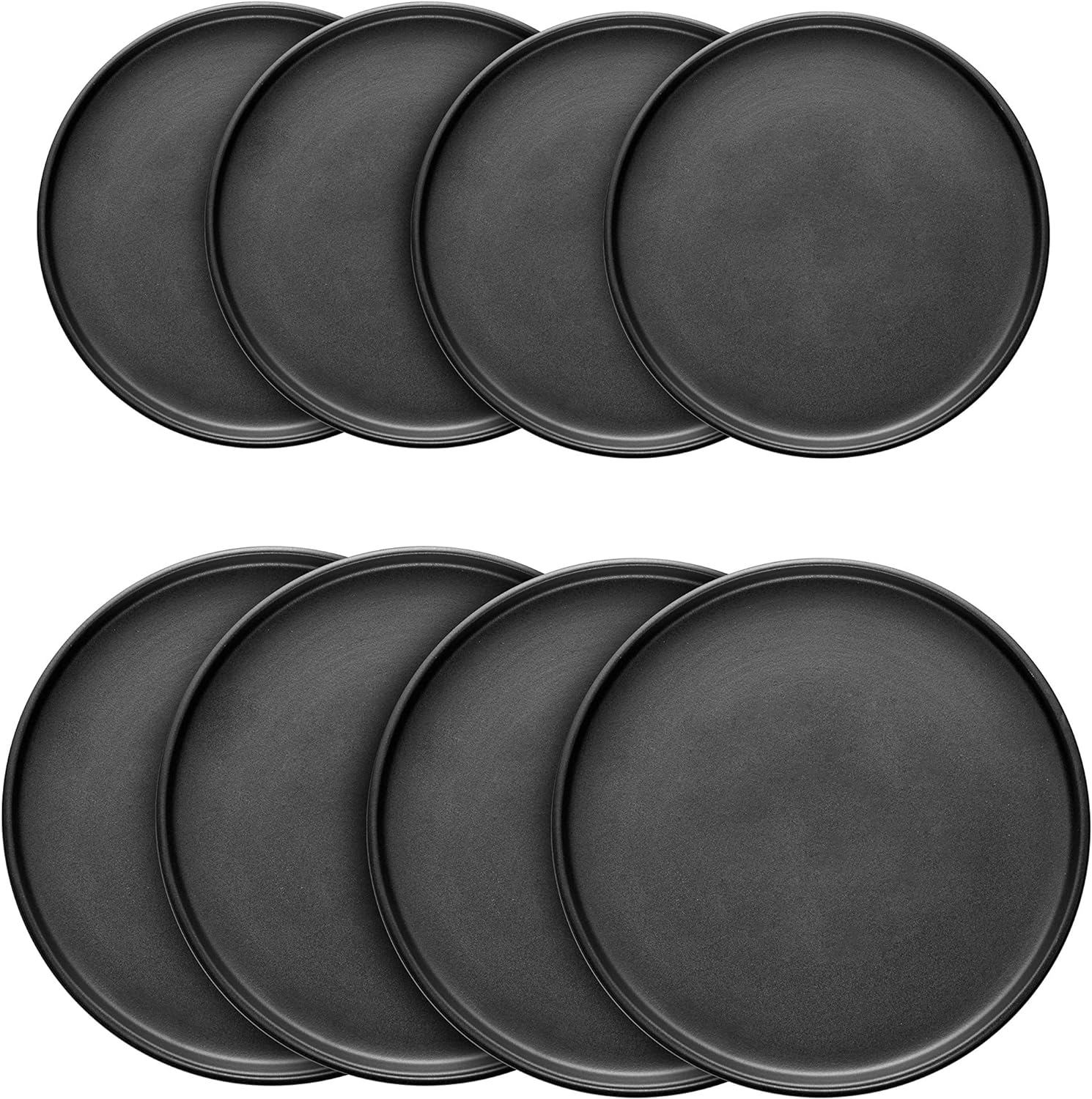 Stone Lain Coupe Dinnerware Set, Service For 4, Black Matte