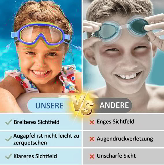 🔥Letzter Tag 49% Rabatt-HD-Schwimmbrille für Kinder mit großem Rahmen, wasserdicht und beschlagfrei🥽
