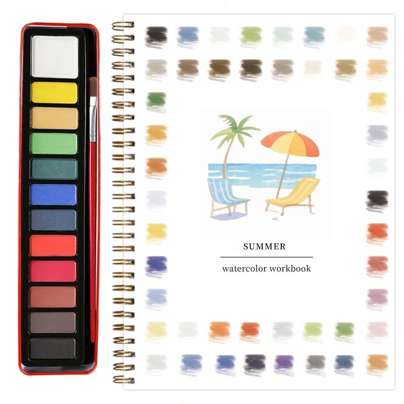 🎁Last Day Promotion 70% OFF💕 Watercolor Workbook🖼️Beginner-Friendly