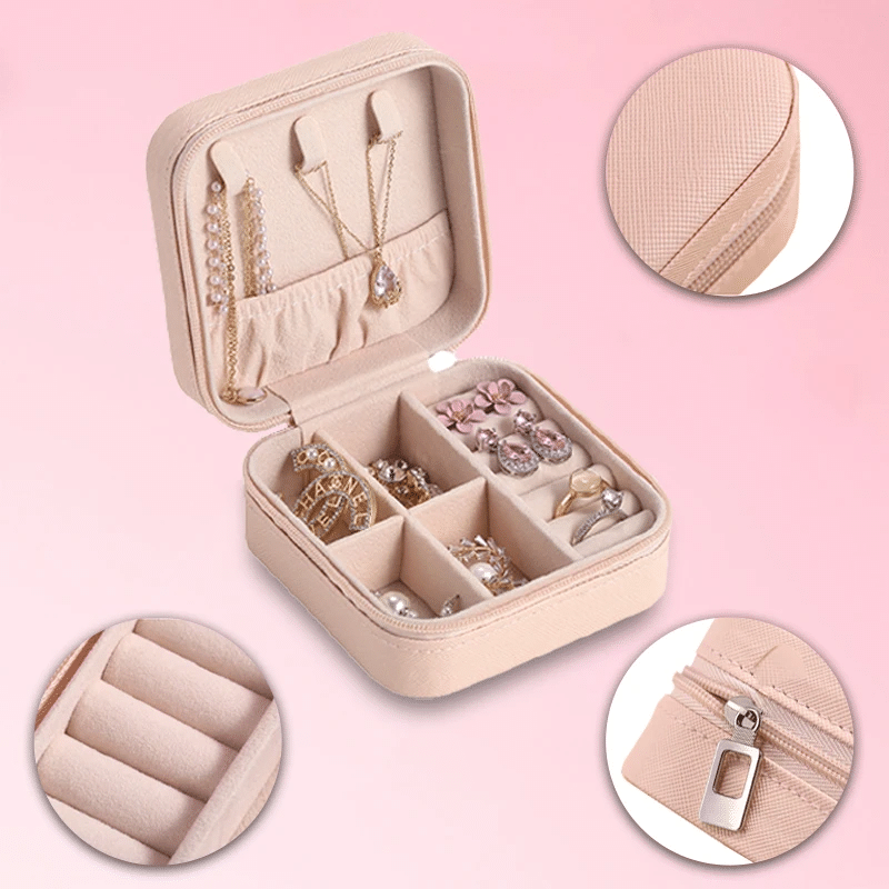 (New Year Hot Sale- 50% Off) Mini Portable Organizer Travel Display Storage Jewelry Box