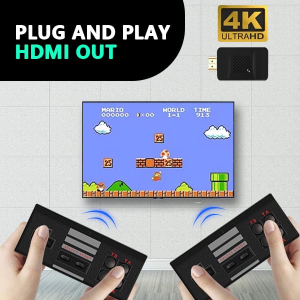⏰Promotion 49% OFF💥New Retro Game Console 4K 2.1 Upgraded