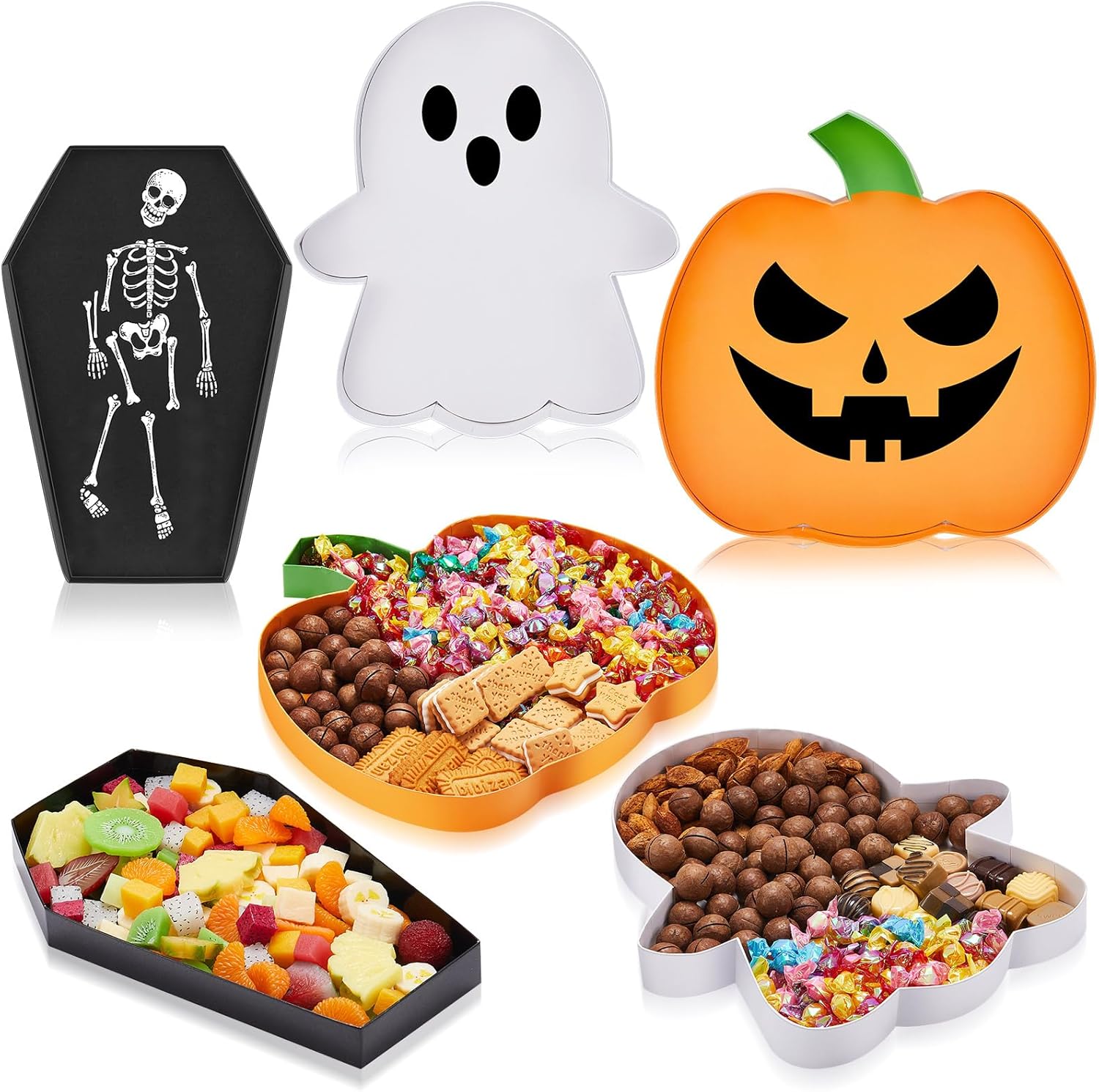 🔥Last Day 50% OFF -Figural Ghost Halloween Snackle Box Food Storage Container