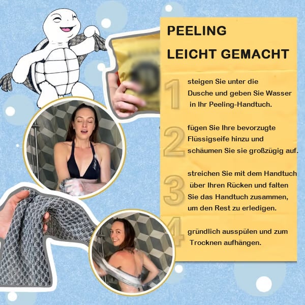 🔥Letzter Tag 49% Rabatt🧼Antibakterielles Peeling-Duschhandtuch🚿