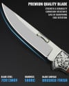 🔪 Folding EDC Pocket Knife – Classic Wood Handle