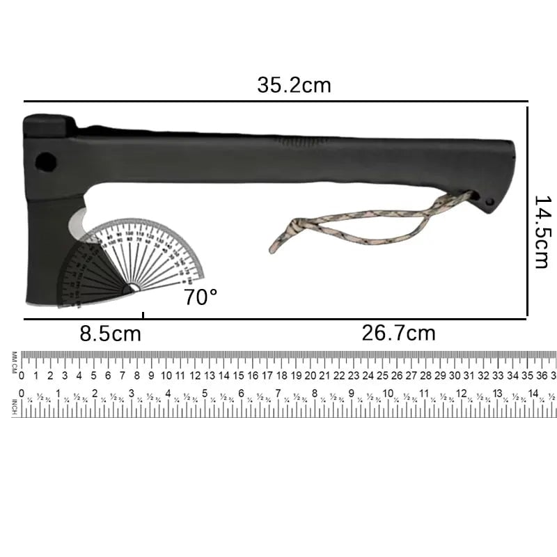 Multi-Purpose Axe for Outdoor Camping with Sheath and Survival Gear