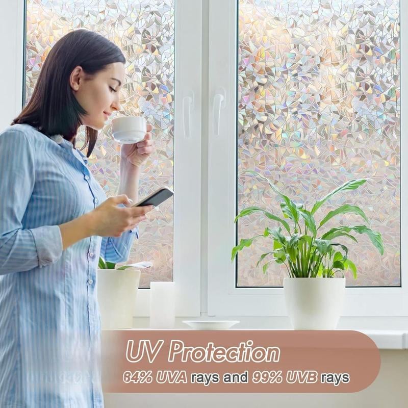 🍂TikTok Fall Mega Sale - 70% OFF🎉Stained Glass Rainbow Film Decorative Window Clings