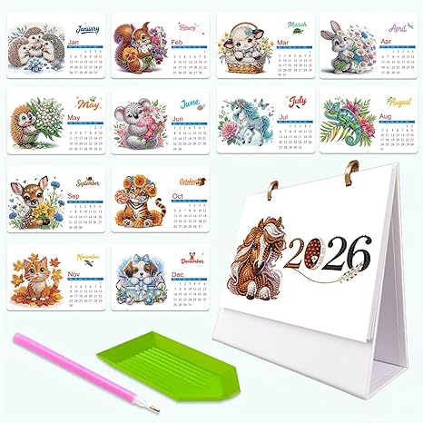 🎁TikTok Last Day Sale - 70% OFF🎉2026 DIY Diamond Painting Desk Calendar