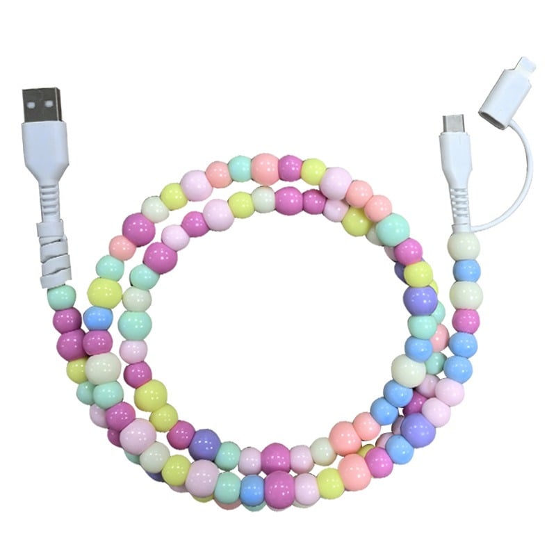 🎁TikTok Last Day Sale - 70% OFF🎉Beaded Charging Cords (🌈SALE $9.99)