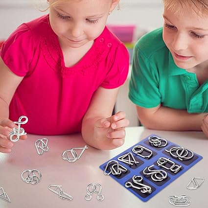 Metal Puzzle Ring,Educational intellectual Toys IQ Toys,Metal Brain teaser Puzzles