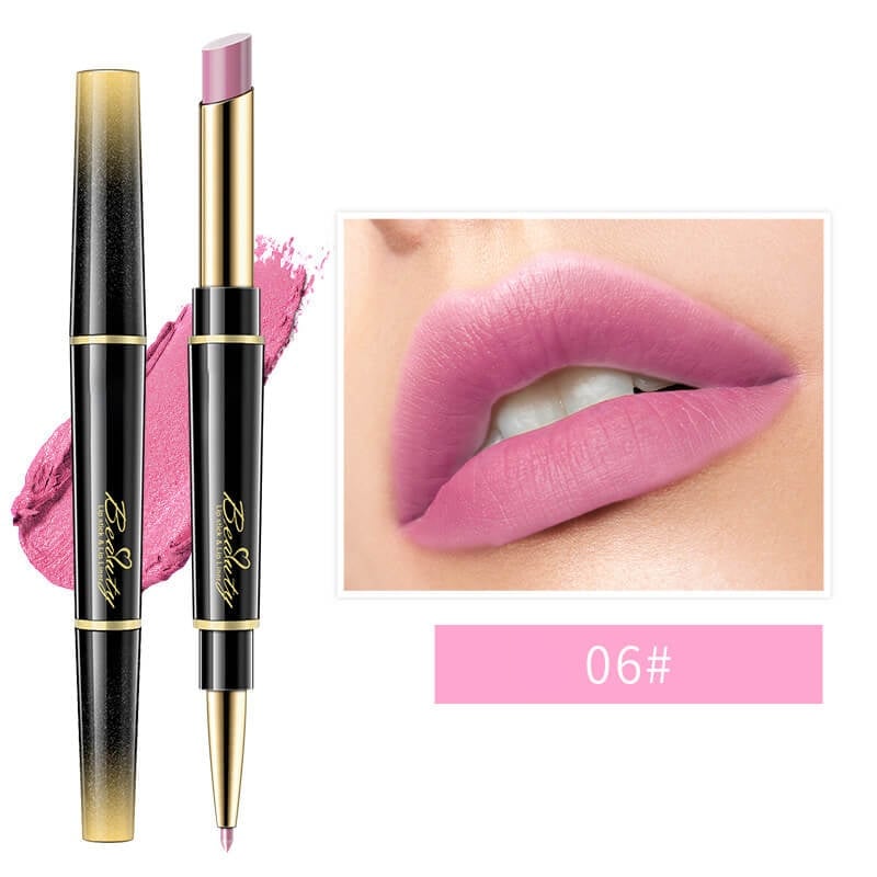 🔥Double ended lipstick Automatic Lip Liner Matte Waterproof Non-fading Non-stick Lipstick