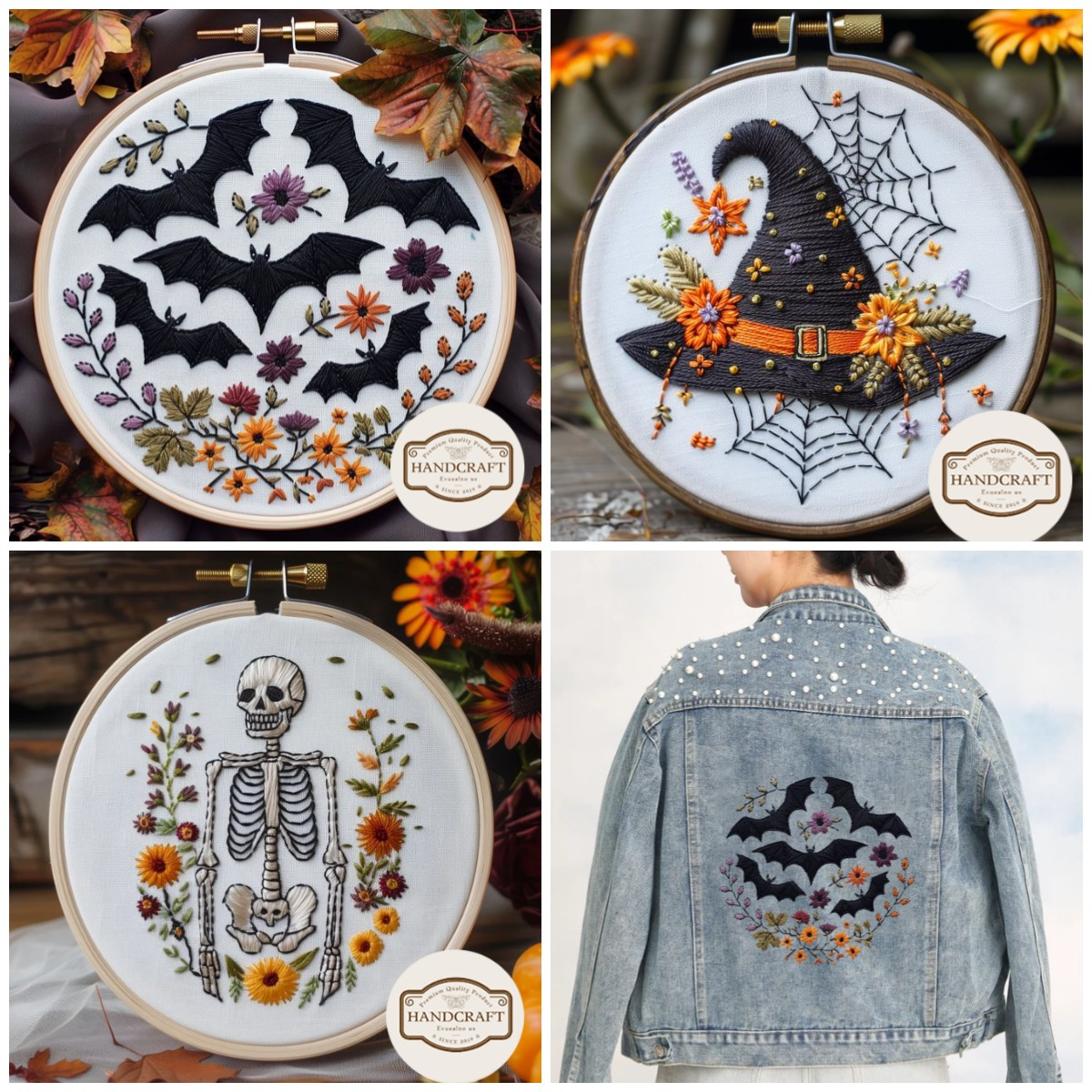 🔥Early Halloween Promotion !!! - Halloween Embroidery KIT [ Buy 2 save 15% ]