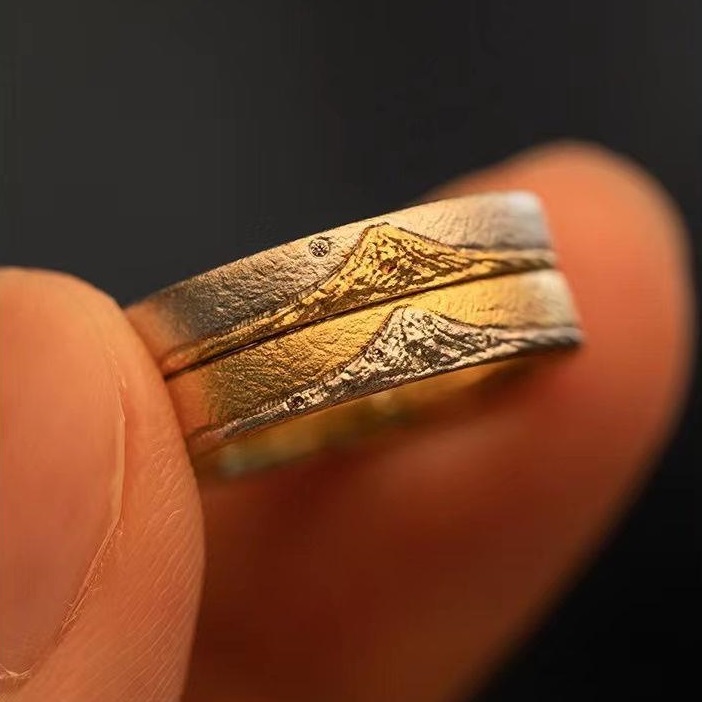 (🎄Christmas Pre Sale Now-49% Off) Japan Mt Fuji Ring -14K Gold Plated (Resizable Size)