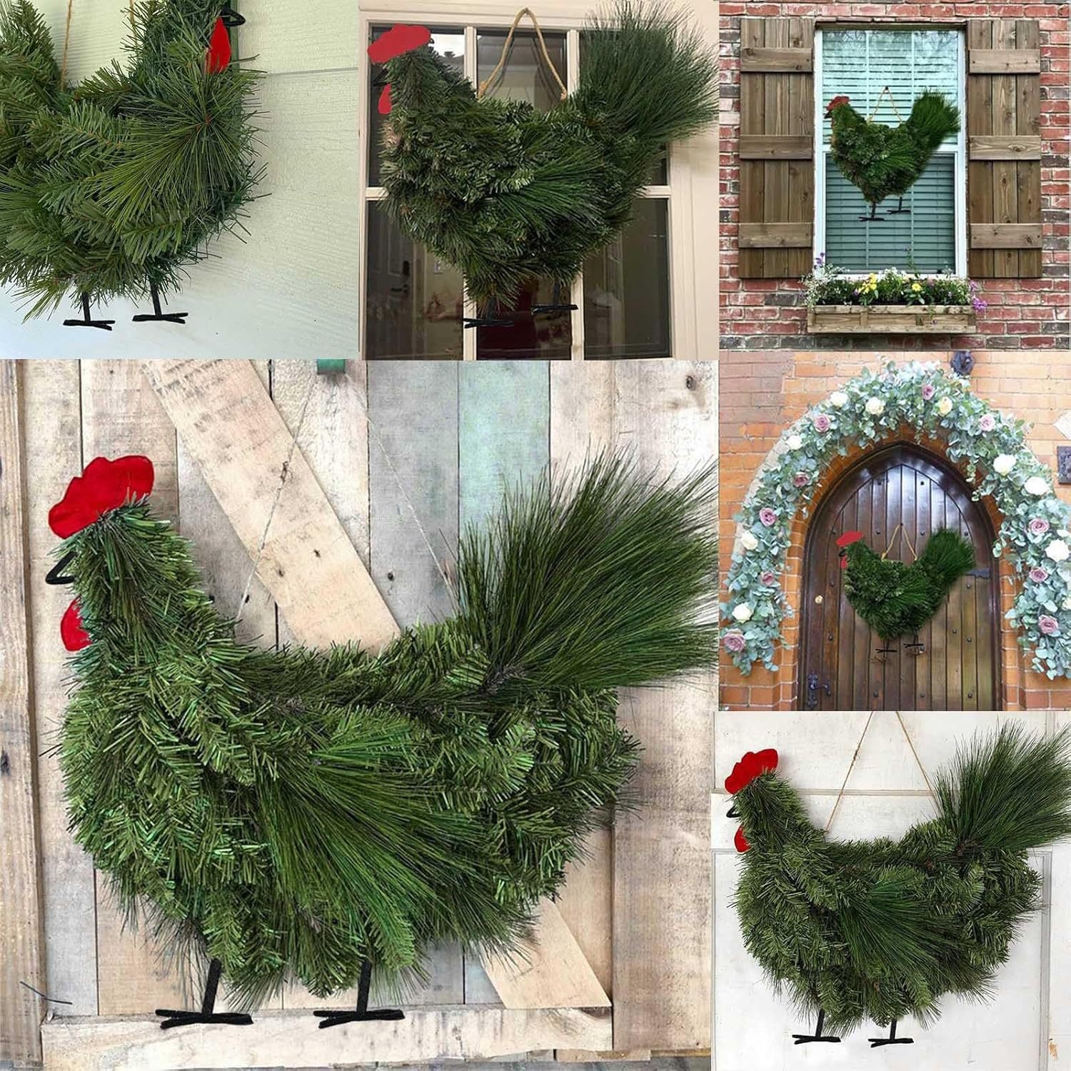 🔥LAST DAY 49% OFF--💖Rooster Chicken Christmas Wreath--🔥BUY 2 FREE SHIPPING