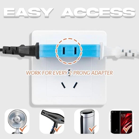 🔥Summer hot sale - 49% OFF)180 Degrees Rotatable Socket Converter, BUY 3 GET 1 FREE