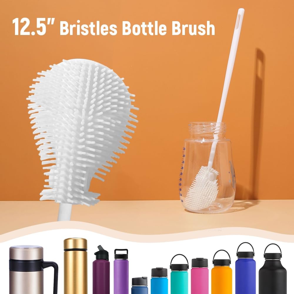 🍂TikTok Fall Mega Sale - 70% OFF🎉360° Silicone Bottle Cleaning Brush with Long Handle