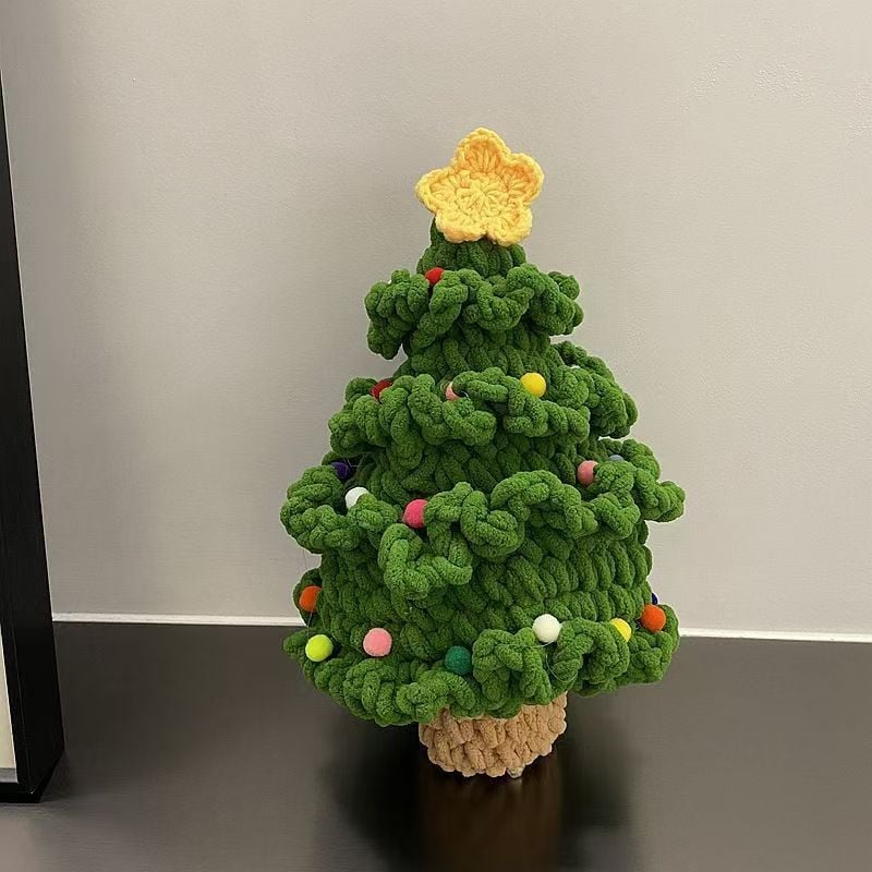 🎄TikTok Christmas Sale -70% OFF✨Handmade Crochet Christmas Tree – DIY Kit & Finished Piece