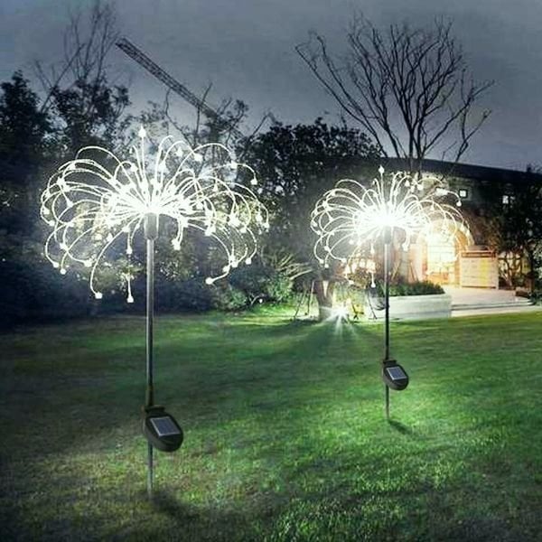 (Mother's Day Hot Sale - 50% OFF) Waterproof Solar Garden Fireworks Lamp(BUY MORE SAVE MORE)