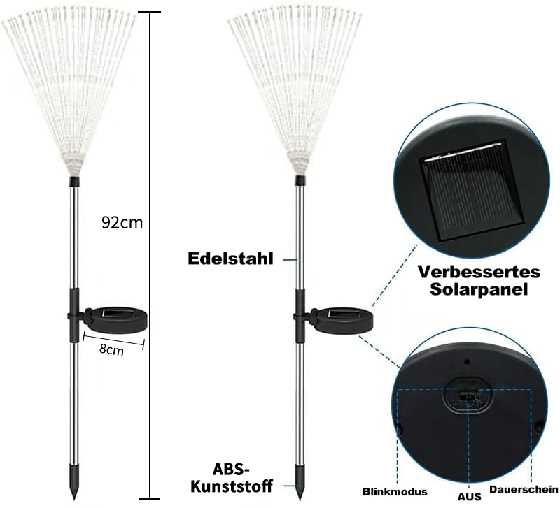 ❤️Letzter Tag 49 % Rabatt - Solarbetriebene Lichterketten für den Garten