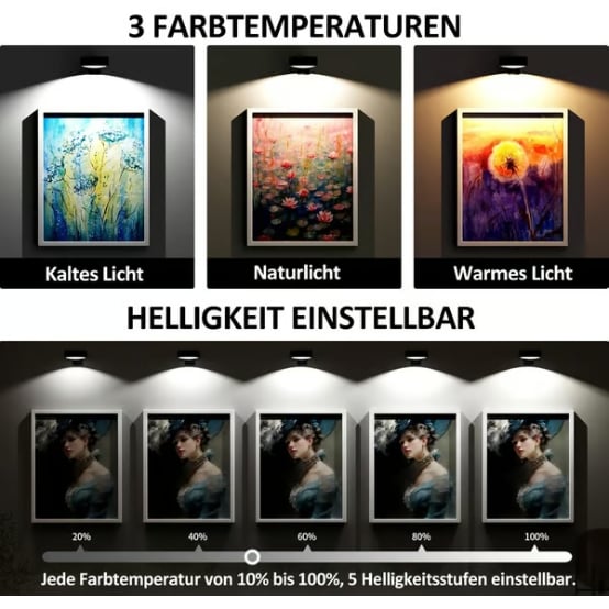 🔥Letzter Tag 49% RABATT🖼️💡Magnetisches Mallicht mit 13 Beleuchtungsmodi