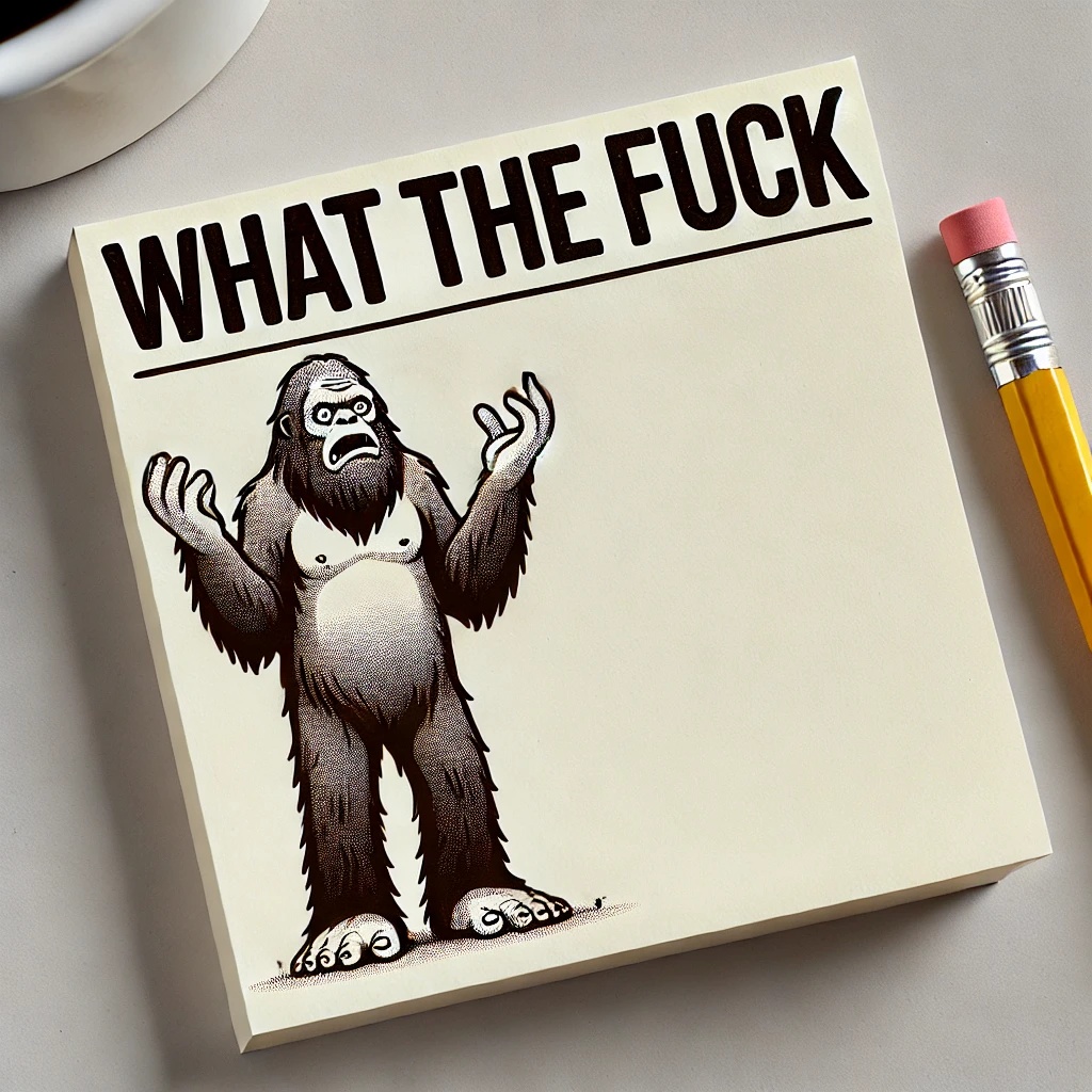 Funny Bigfoot Sticky Notes