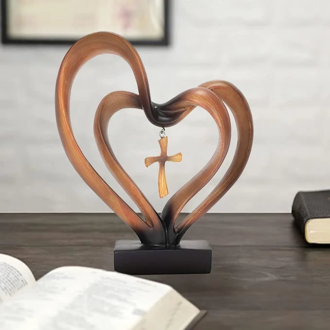 ✝️100% Handmade Jesus Entwined Hearts Cross💞(𝐂𝐨𝐥𝐨𝐧𝐞𝐥 𝐉𝐚𝐦𝐞𝐬®)