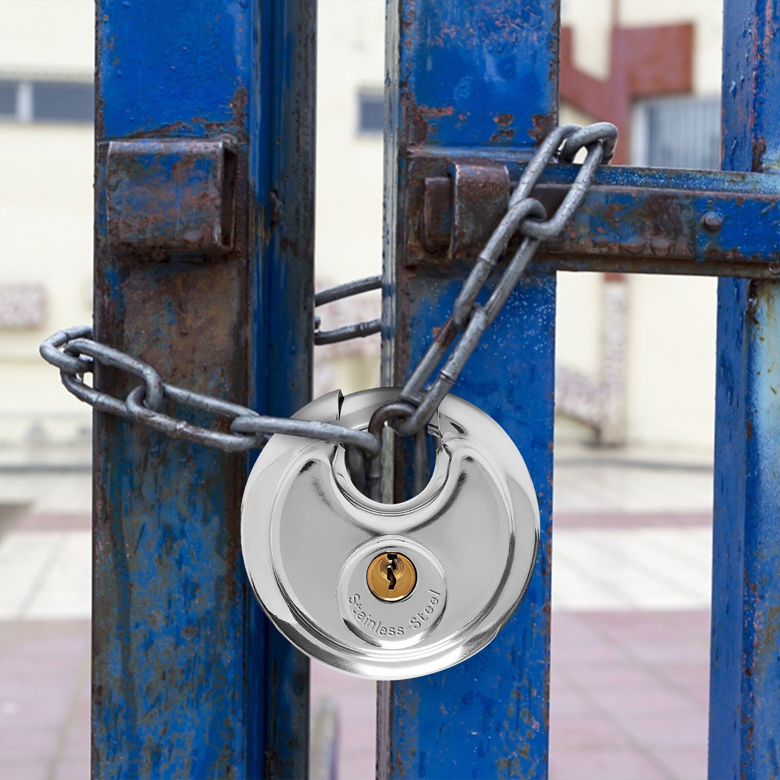 (Early Christmas Sale- 50% OFF) Disc Style Heavy Duty Outdoor Security Padlock