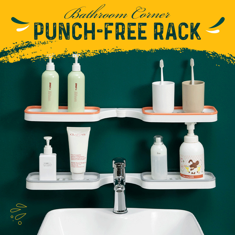 (Last Day Promotion - 49% OFF) Bathroom Corner Punch-Free Rack, BUY 2 FREE SHIPPING