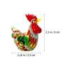 Glass Rooster Chicken Figurines