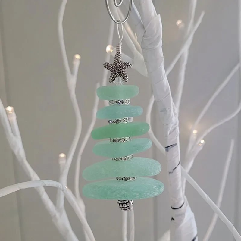 🌲Christmas Specials 57% OFF🔥/Resin Sea Glass Christmas Tree Ornament
