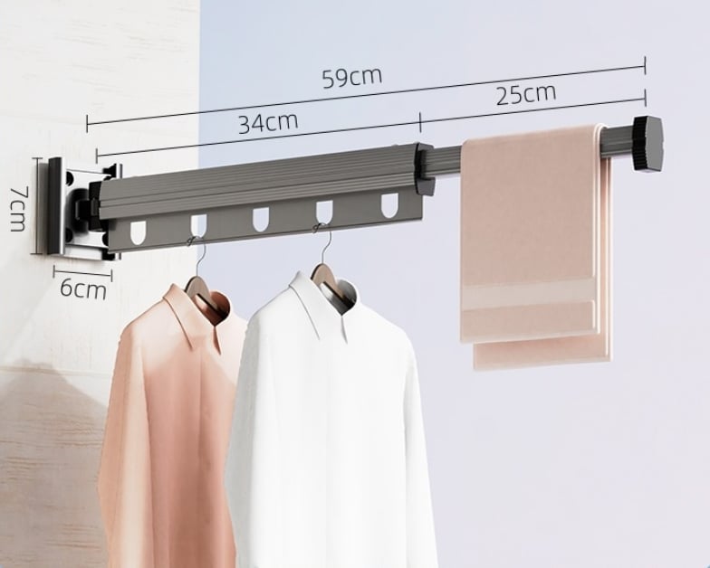 🔥Last Day Promotion 70% OFF🔥Suction Cup Wall Mount Folding Clothes Drying Rack