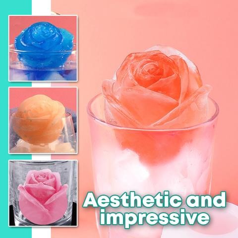 (❤️Mother's Day Sale- 49% OFF) 3D Silicone Rose Shape Ice Cube Mold, Buy 5 Get Extra 20% OFF & Free Shipping