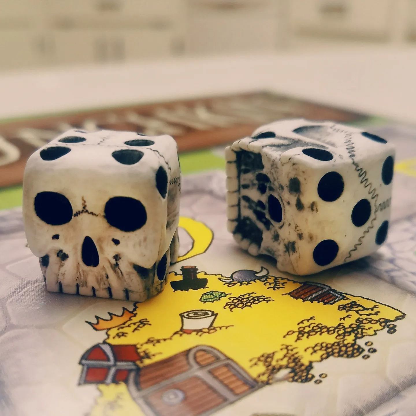 🎲White Skull Dice for Casual Parties and Board Games🦴