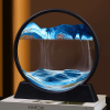 Round glass frame 3D deep sea sandscape art decoration