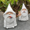 🤣Fun Handmade Smoking Naughty Garden Gnome Sculpture