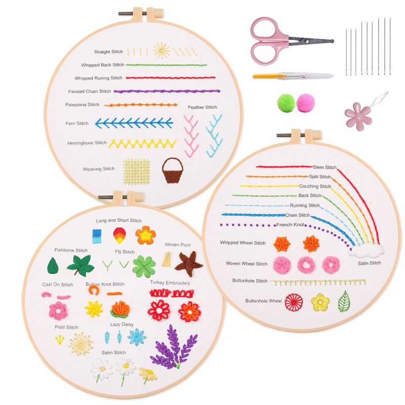 (🔥BUY 2 GET 1 MORE🔥) - 🤗Embroidery Starter Kits for Beginners Adults Kids DIY Handmade🤗