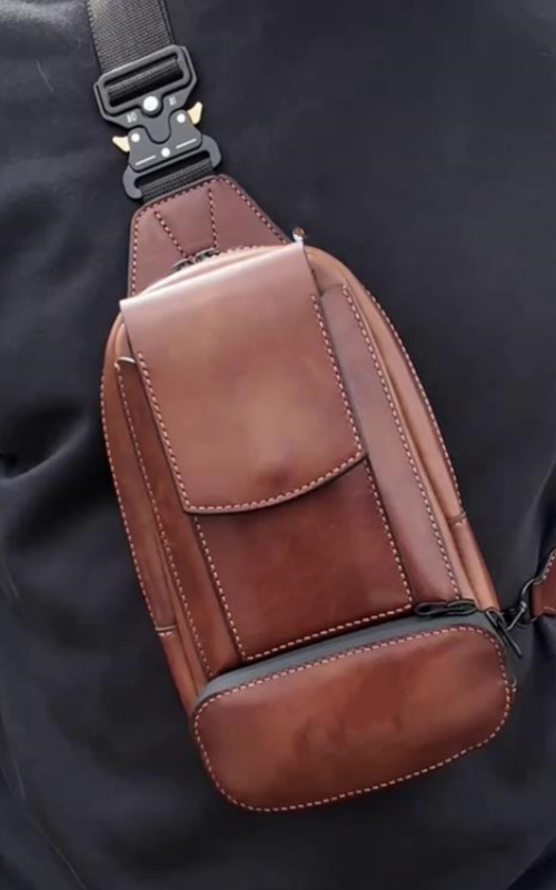 Men's Leather Casual Crossbody Bag