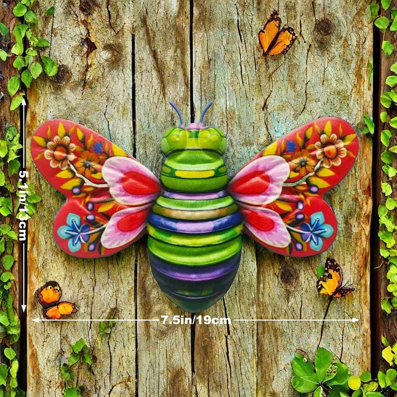 🔥HOT SALE NOW 49% OFF - Iron Bee Art Sculpture Hanging Wall Decorations for Garden