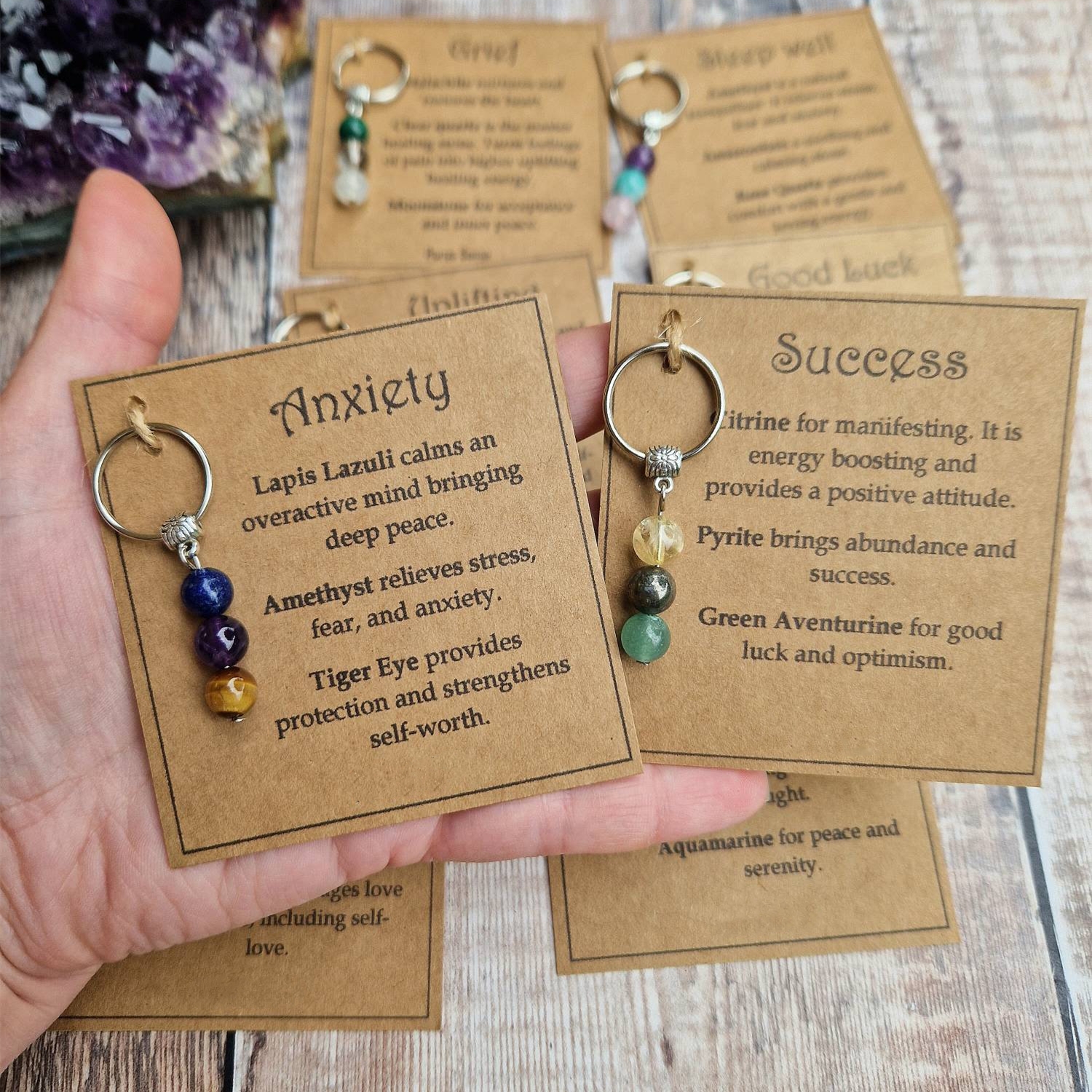 💕Healing Gemstone Keychain