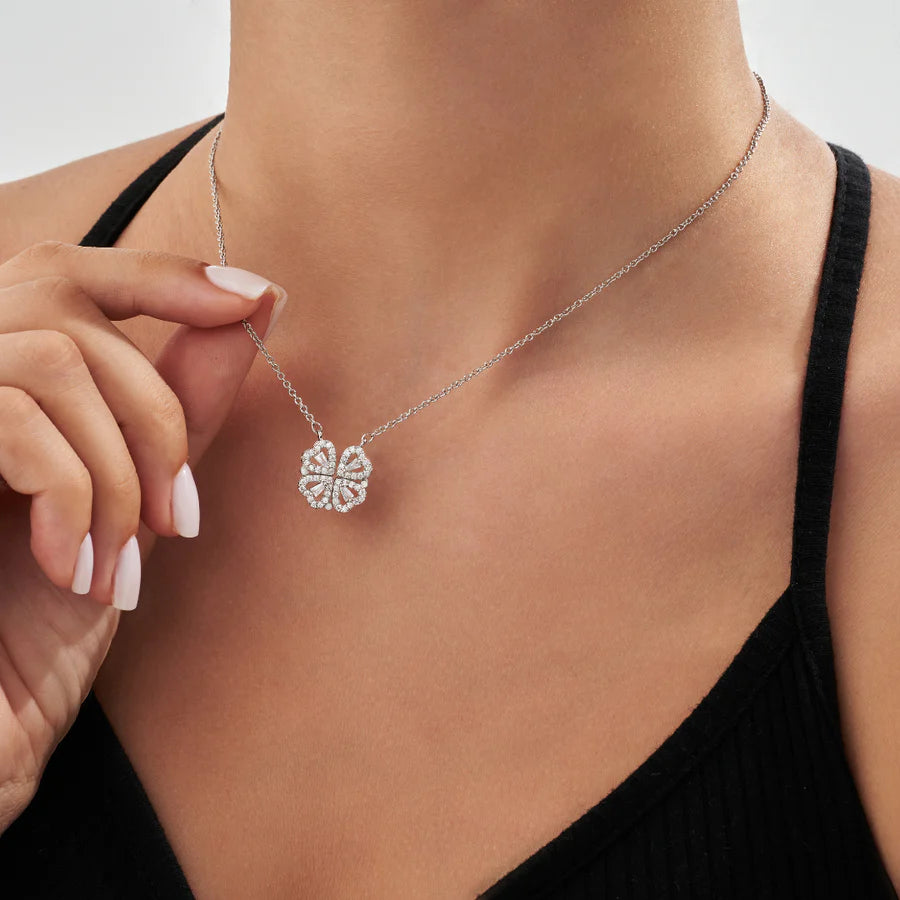 🍀BUY 1 GET 1 FREE❤️ - Lucky Heart Necklace WITH SIX ROSES