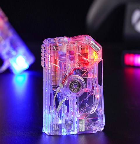 Luminous fully transparent fidget spinner folding lighter