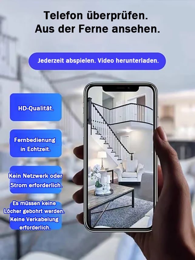 🔥Letzter Tag Verkauf 49% Rabatt📹Mini 4G WLAN Kamera HD