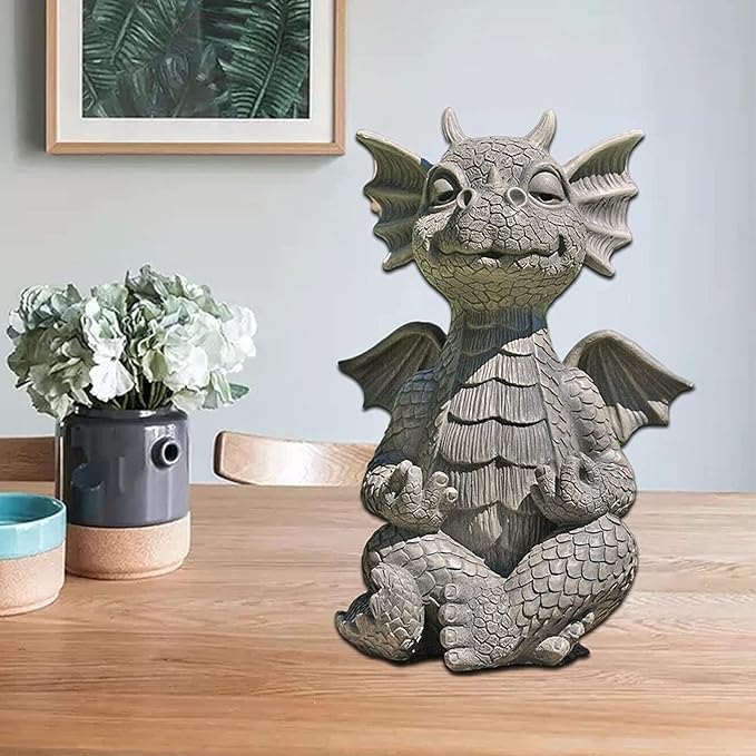 MystiCalls Garden Dragon Meditated Statue Collecting